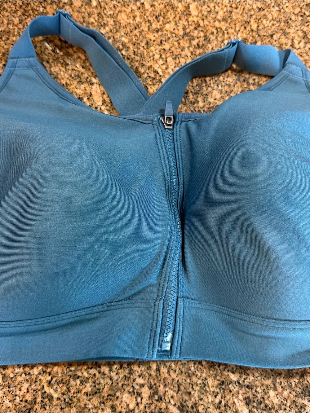 Under Armour Front-Zip Support Bra - Teal